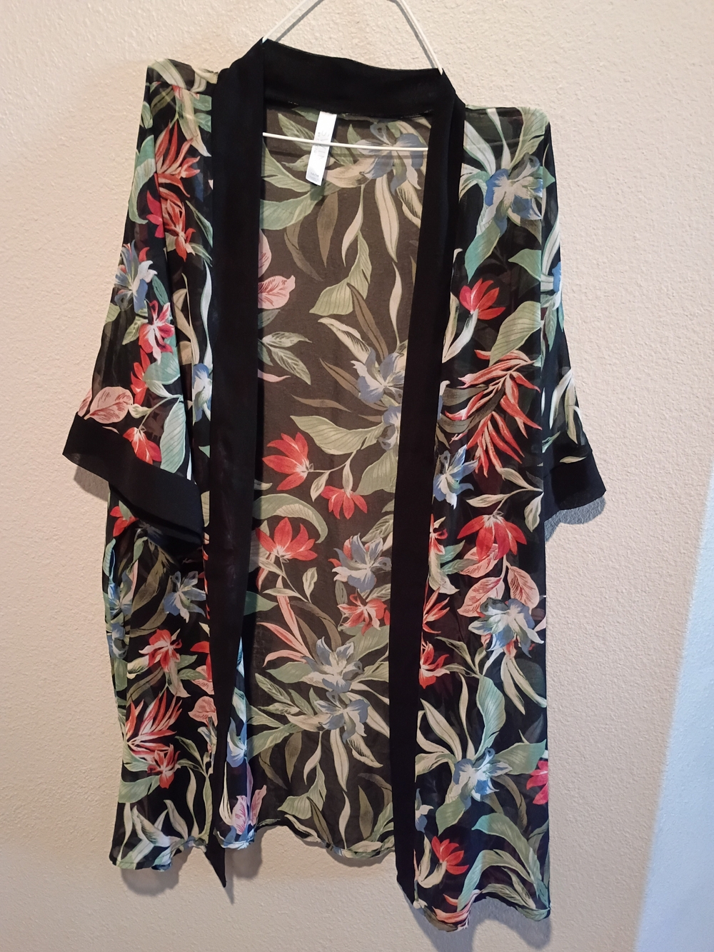 Swim by Cacique Women’s Tropical Floral Kimono Swim Cover-Up | Plus Size 14/16